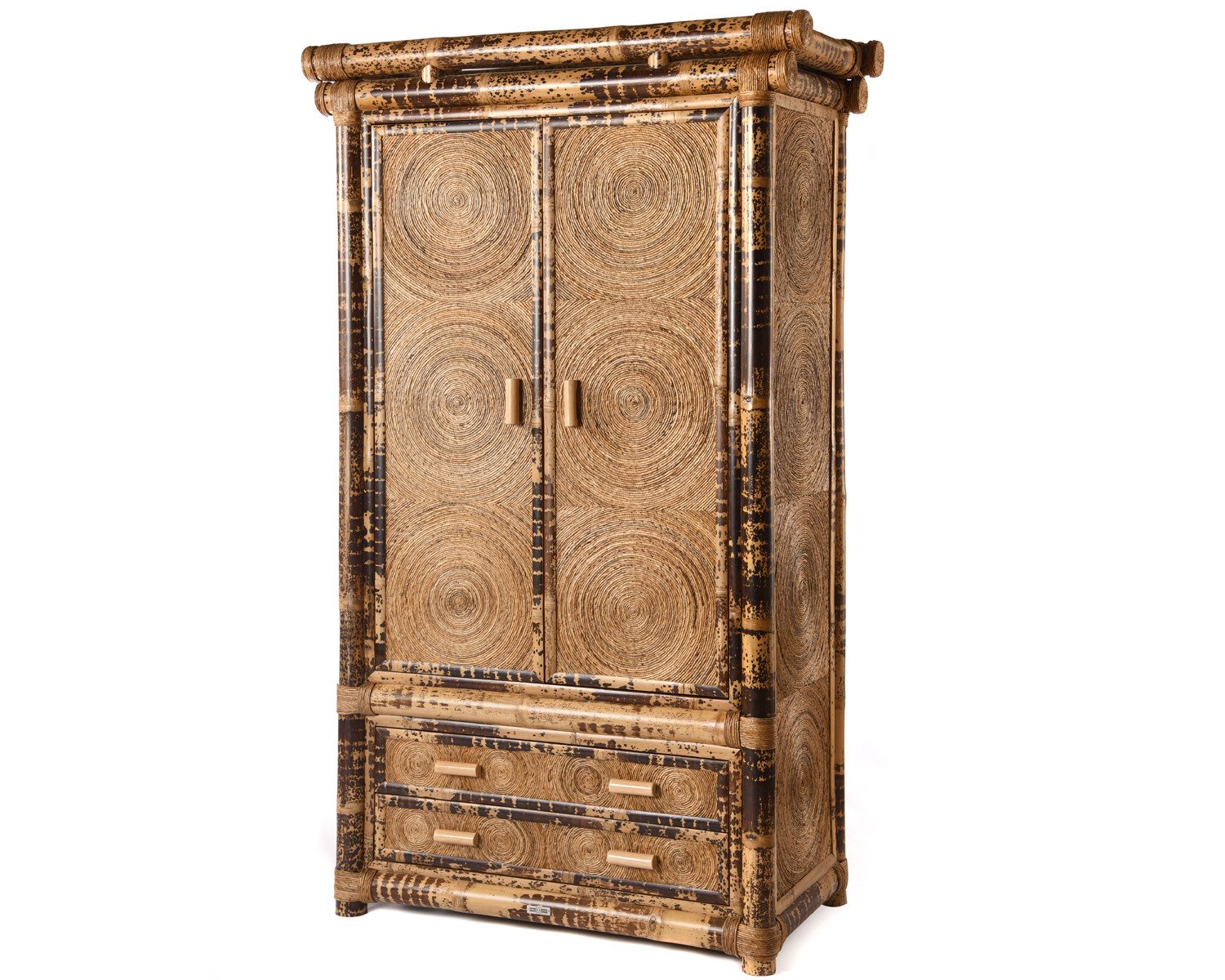 Bambus-Lounge Kleiderschrank Jakarta Garderobenschrank Schrank Bambus Holz Kleiderschrank