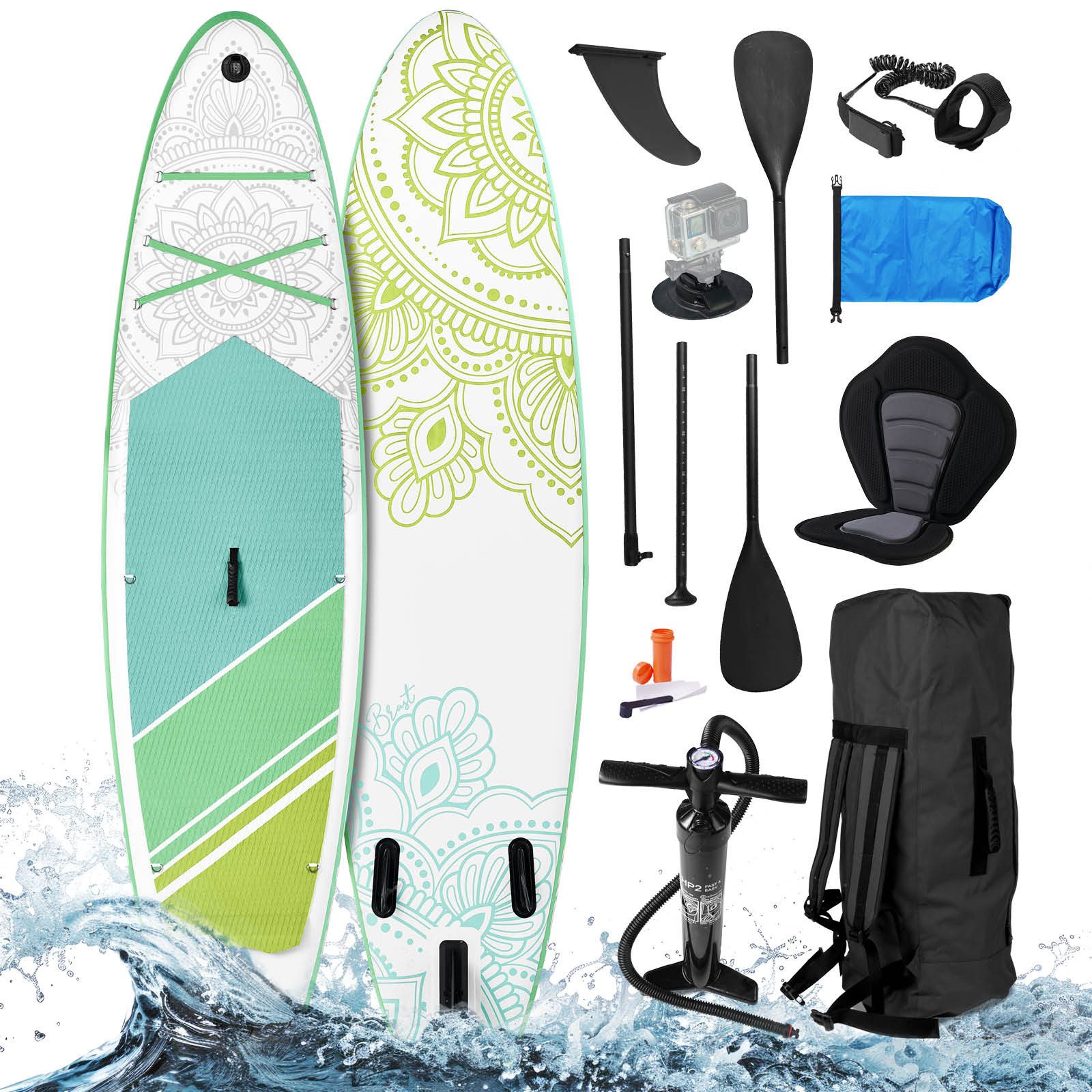 BRAST SUP-Board Lady, Aufblasbares Stand up Paddle Set für Frauen, 300cm, viele Modelle, inkl. Sonderzubehör