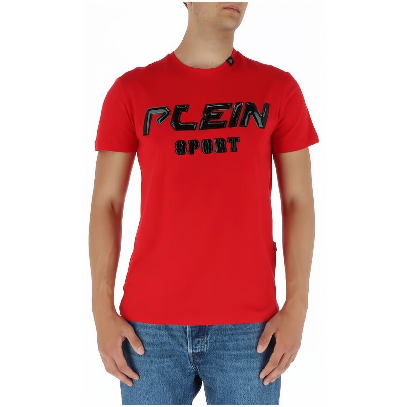 hoher vielfältige T-Shirt Stylischer NECK SPORT Farbauswahl PLEIN Look, Tragekomfort, ROUND