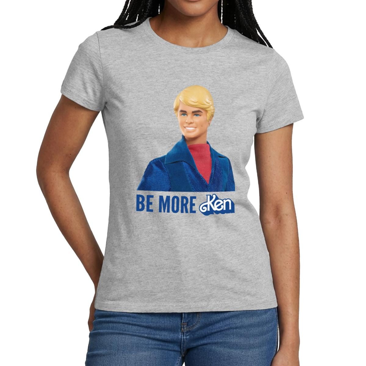 Spreadshirt T-Shirt Barbie Ken Design Mit Spruch Be More Ken Frauen T-Shirt (1-tlg) Slim Fit, fällt klein aus