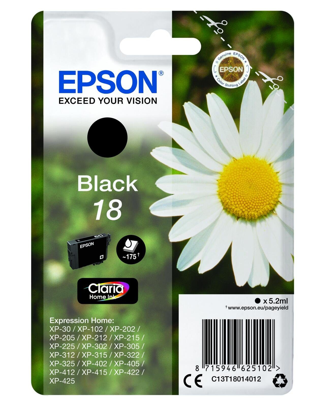 Epson 18 Gänseblümchen Druckerpatrone schwarz Tintenpatrone
