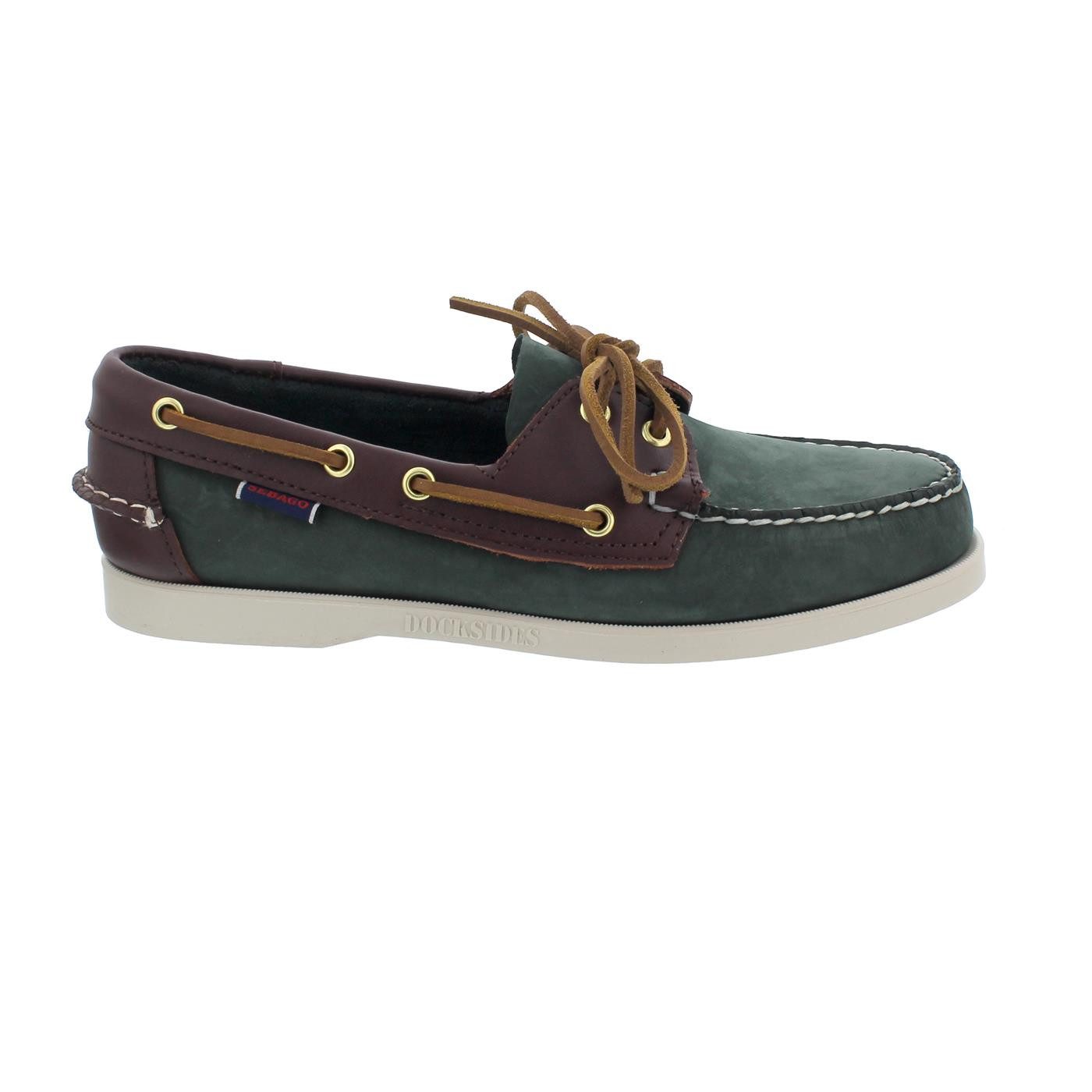 Sebago Spinnaker, Nubuck / Full-Grain Leather, Blue Navy / Dark Brown, Bootsschuh