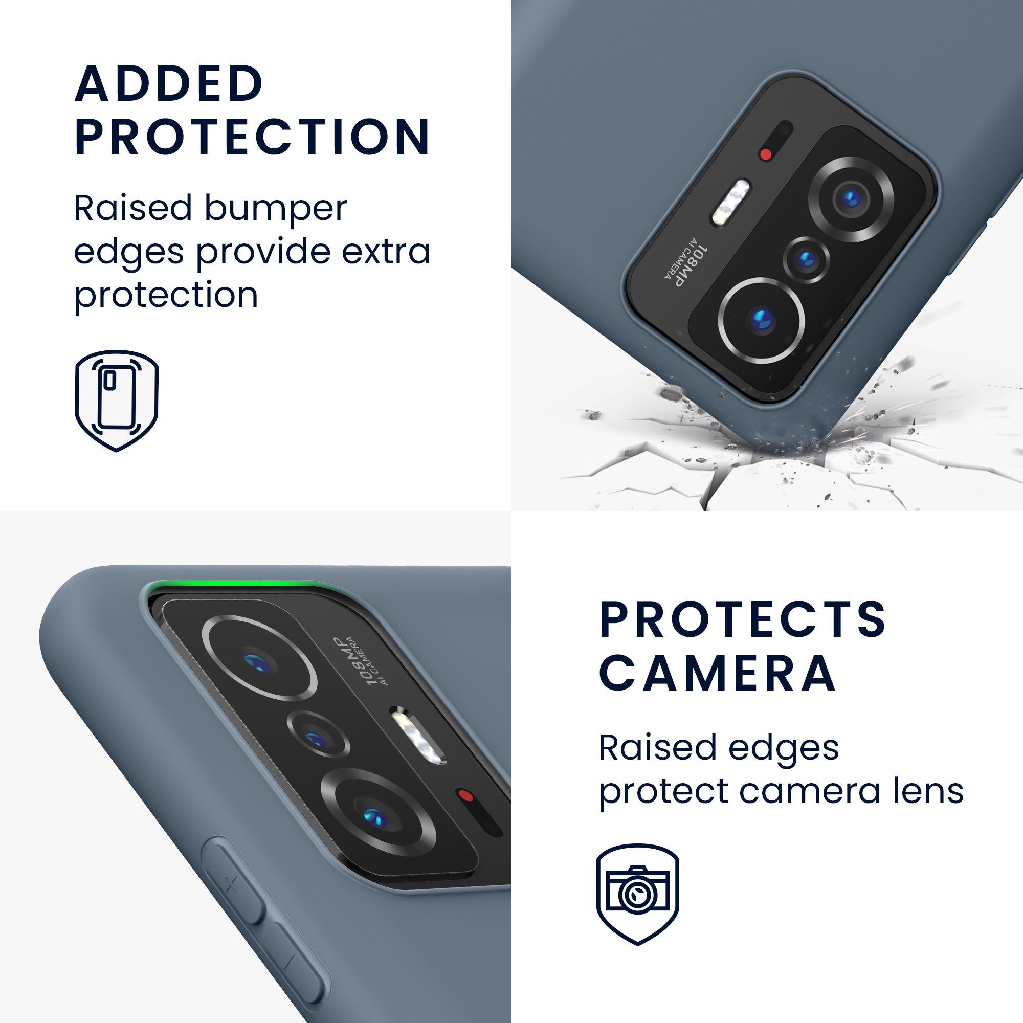 kwmobile Handyhülle Hülle für Xiaomi 11T / 11T Pro, Hülle Silikon - Soft Handyhülle - Handy Case Cover