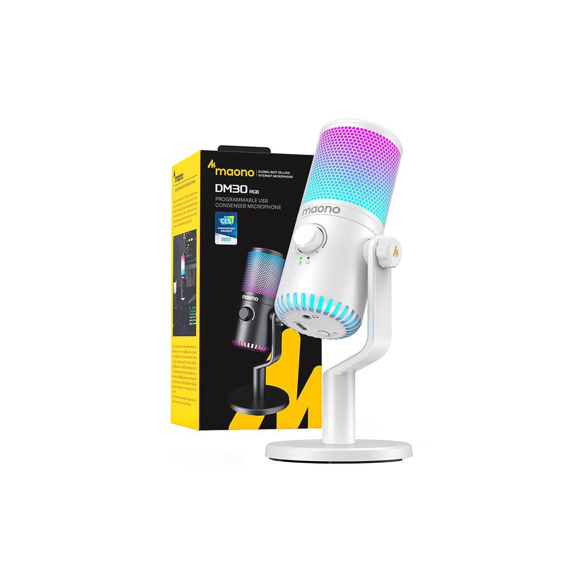 Maono Streaming-Mikrofon Maono DM30RGB USB Gaming Mikrofon