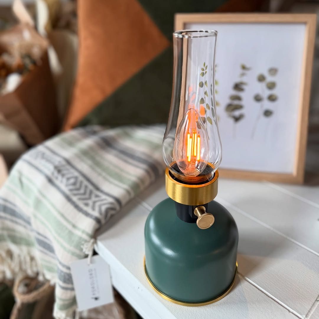 home trends Außen-Tischleuchte home trends LED Tischlampe Vintage-Design, dimmbar, USB – Bild 2 von 5