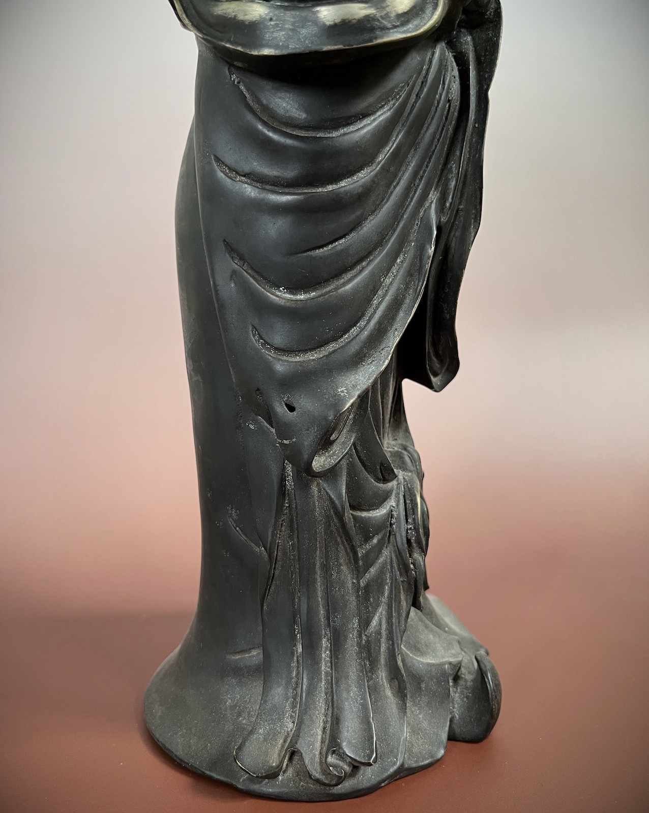 (37cm) Skulptur Figur Asien Bronze LifeStyle Japanische Buddhafigur Geisha