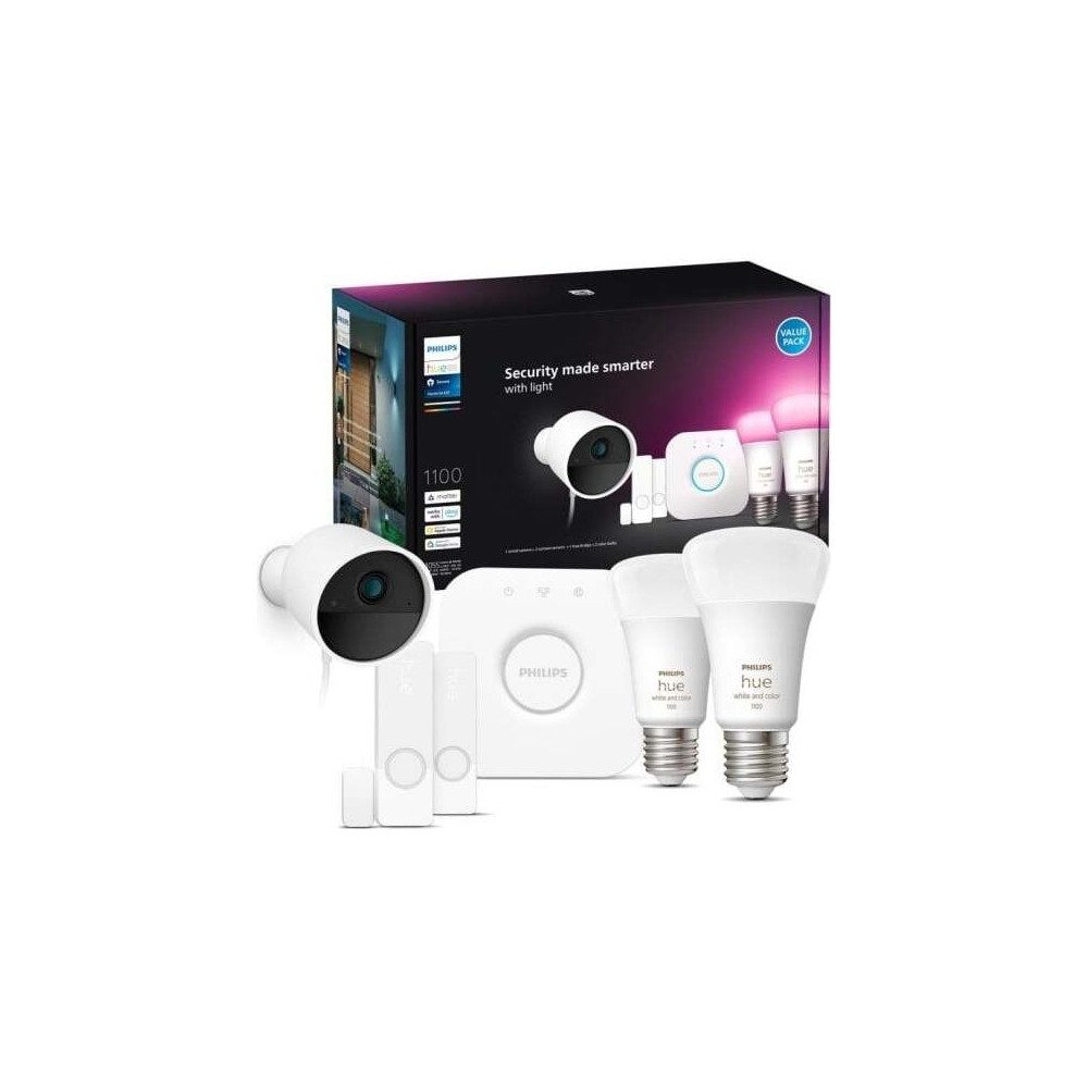 Philips Hue Überwachungskamera (Zuhause, Smart-Home-System, Kamera-Bundle, Kamera-Bundle mit integrierten Sicherheitsfunktionen, Integrierte Sicherheitsfunktionen)