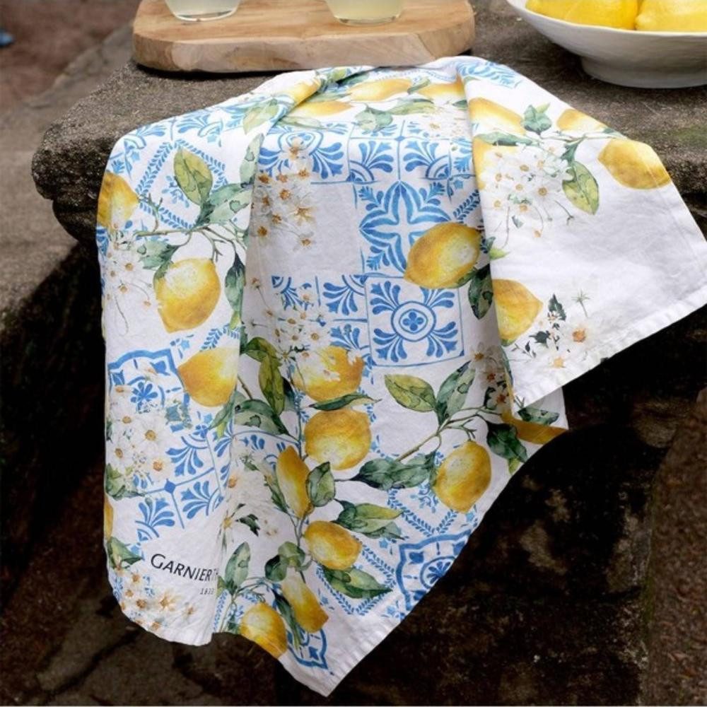 Garnier Thiebaut Geschirrtuch Citrons Azulejos Bleu von Garnier Thiebaut