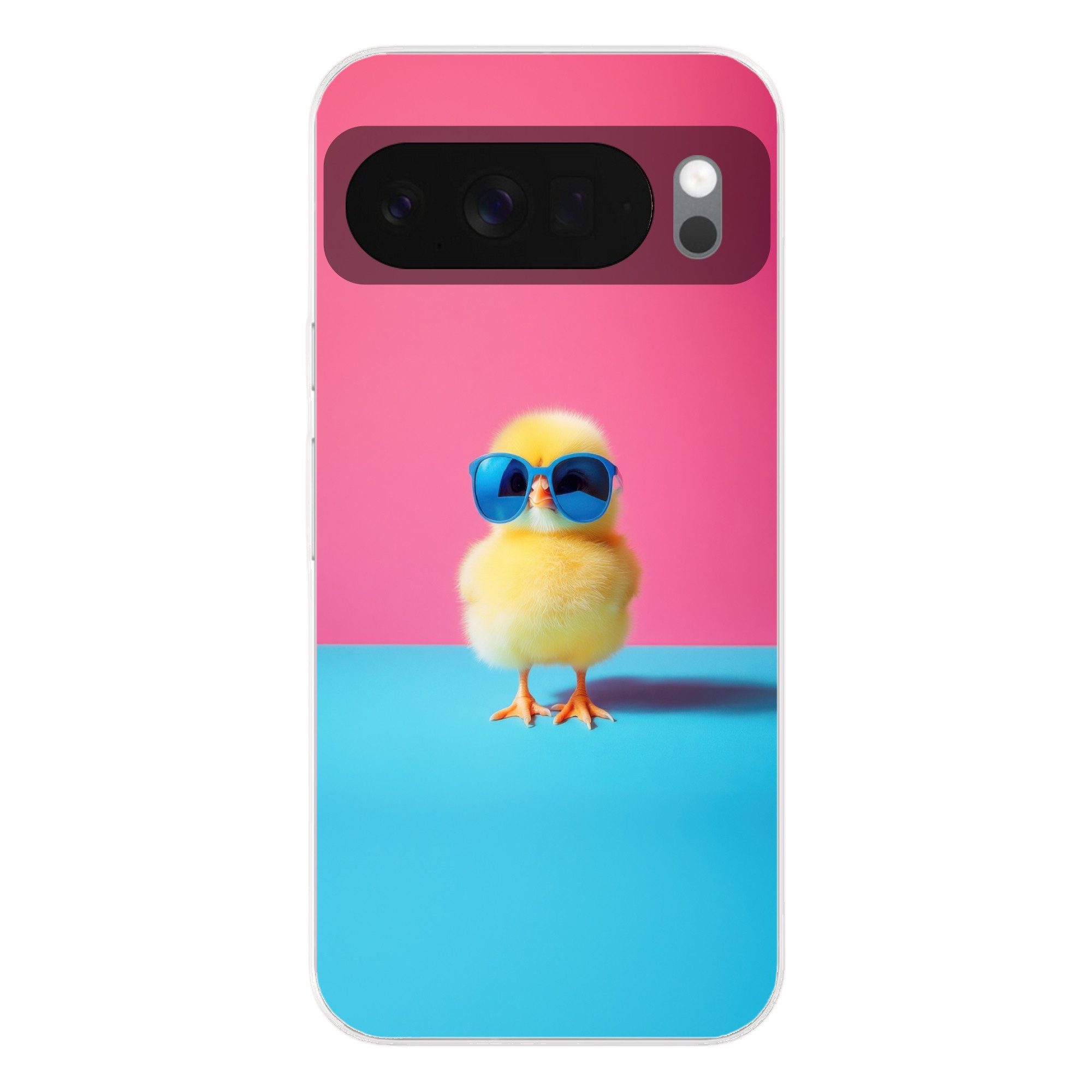 MuchoWow Handyhülle für Google Pixel 10 Chick - Sonnenbrille - Blau, Phone Case, Silikon, Schutzhülle Dünn