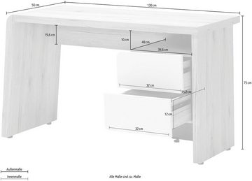 Jahnke Schreibtisch Culture, mit edlen Abrundungen, in Scandi Design