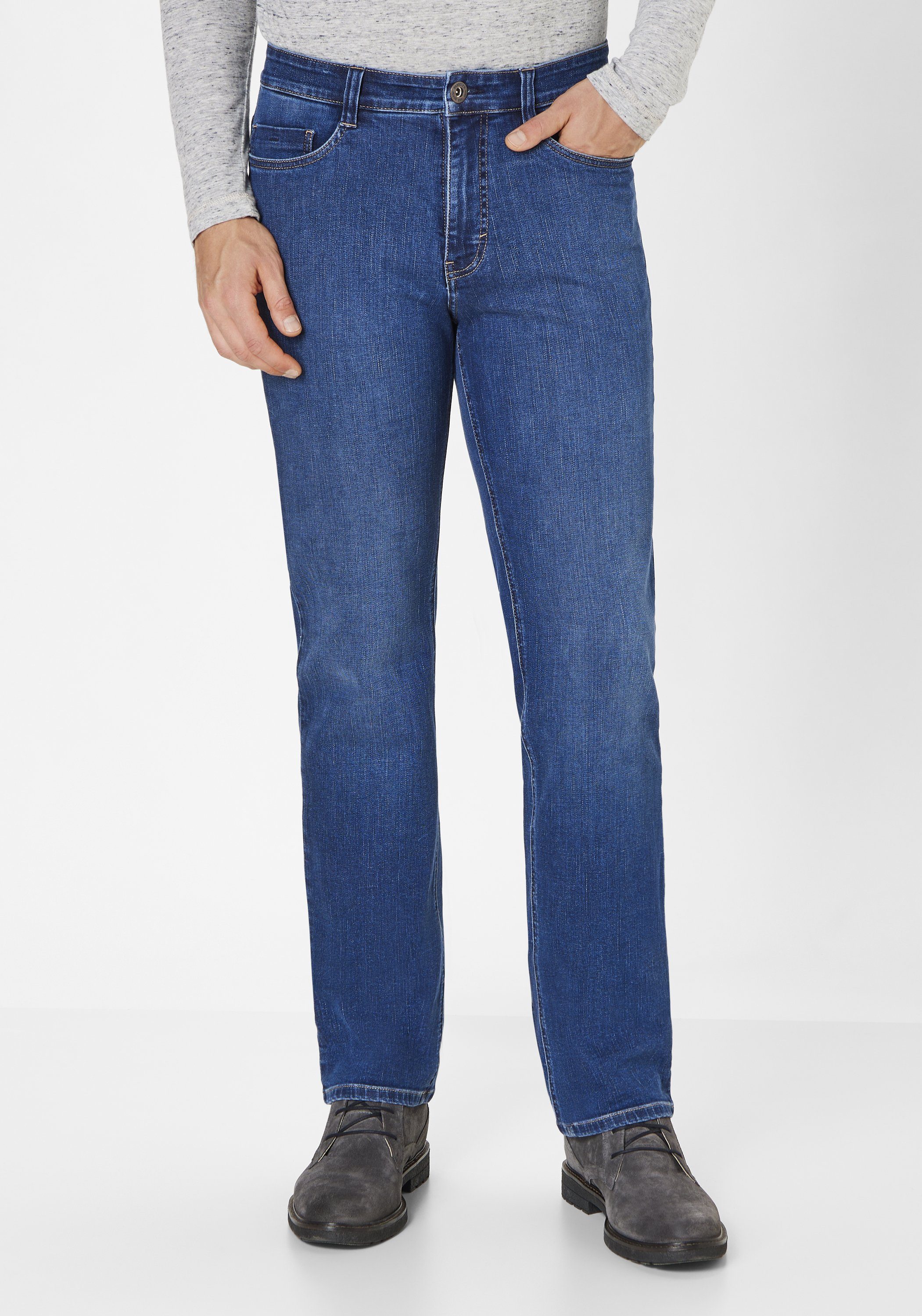 Slim-Fit blue/dark Motion Stretchjeans Comfort using stone+soft & Slim-fit-Jeans RANGER Paddock's