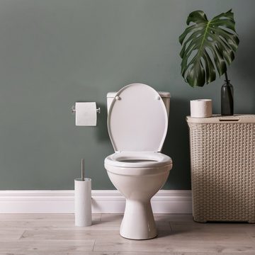 relaxdays Toilettenpapierhalter Toilettenpapierhalter ohne Bohren