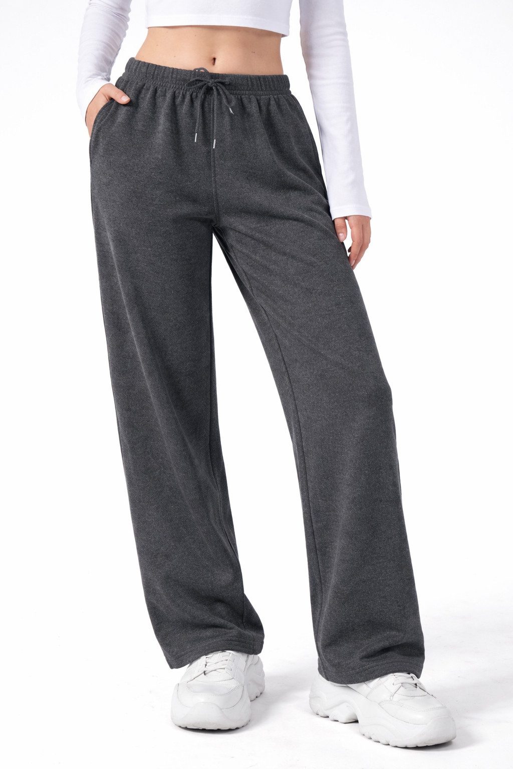 R-CAMP Sweathose Jogginghose Damen Lang Weite Sporthose Weites Bein Baumwol günstig online kaufen