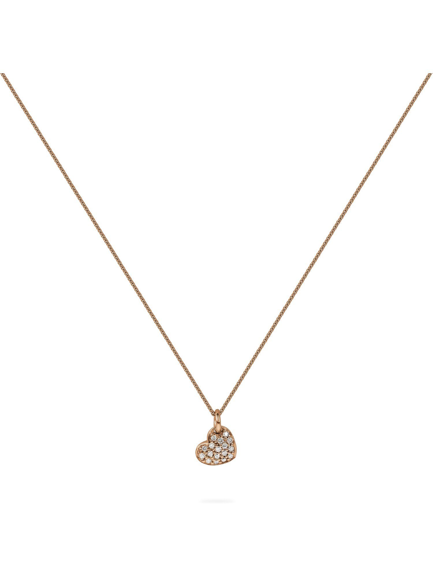 CHRIST Goldkette CHRIST Damen-Kette 17 Diamant Herz