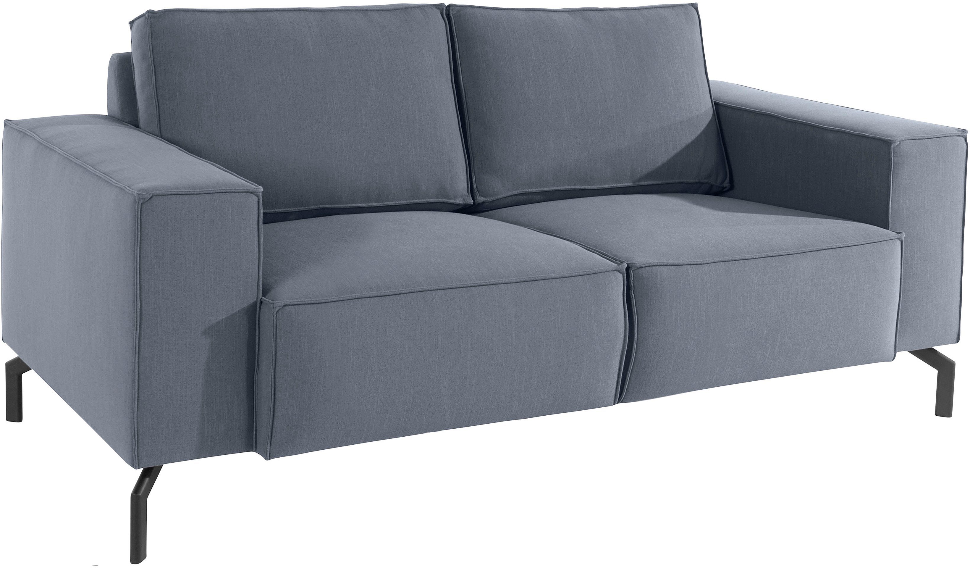 OTTO products 2-Sitzer »Cilla«, Sitzbreite 120 cm, wahlweise Feinstruktur aus recyceltem Material oder nachhaltiges Premiumleder mit Olivenblattgerbung-Otto