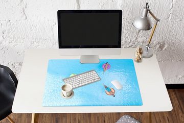 MuchoWow Gaming Mauspad Sommer - Wasser - Schwimmband (1-St), Büro für Tastatur und Maus, Mousepad Gaming, 90x60 cm, XXL, Großes