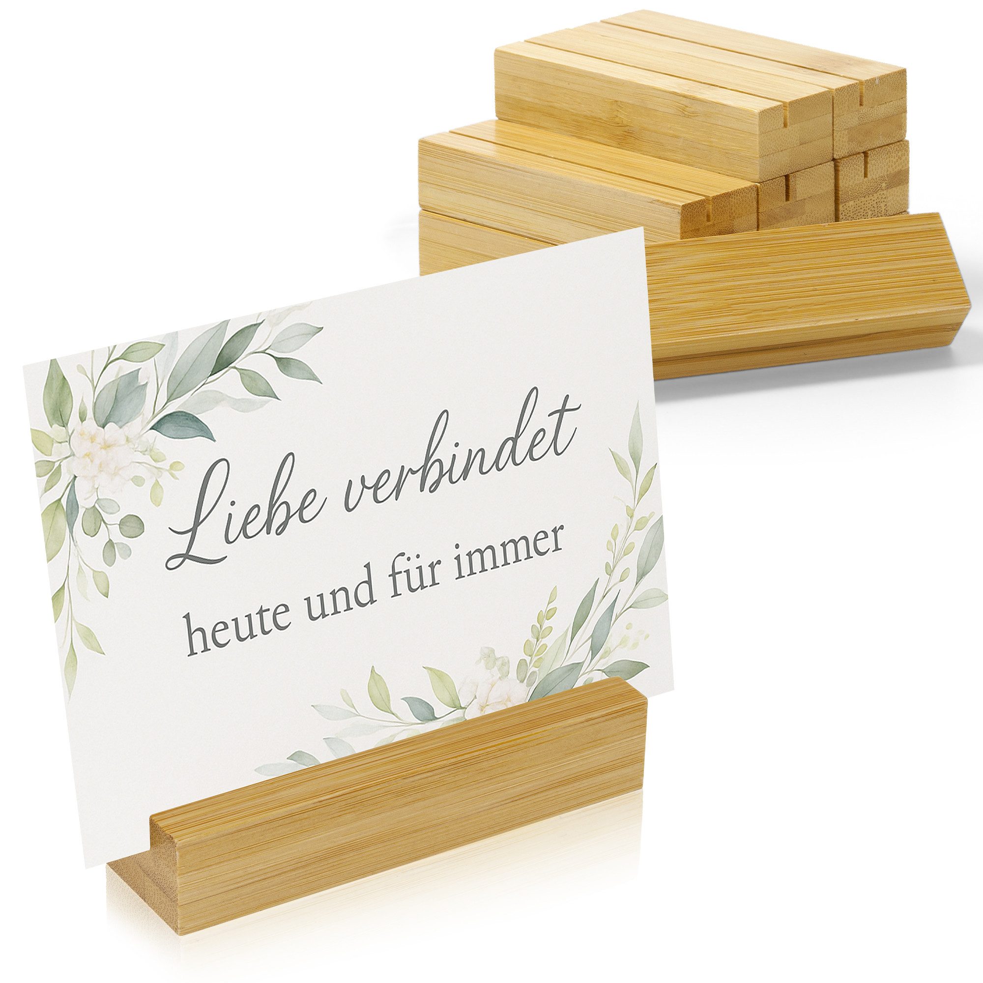 ECENCE Tischkartenhalter 10x Tischkartenhalter Tischnummern Hochzeit, Card, (10-tlg)