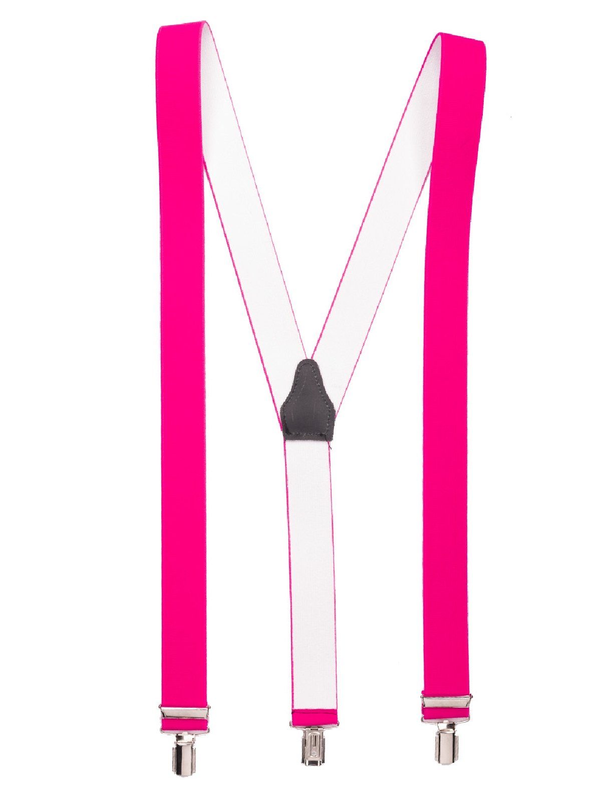 shenky Hosenträger Shenky Hosenträger 3 Clips für Damen und Herren neon pink (Junggesellenabschied, Hosenhalter)