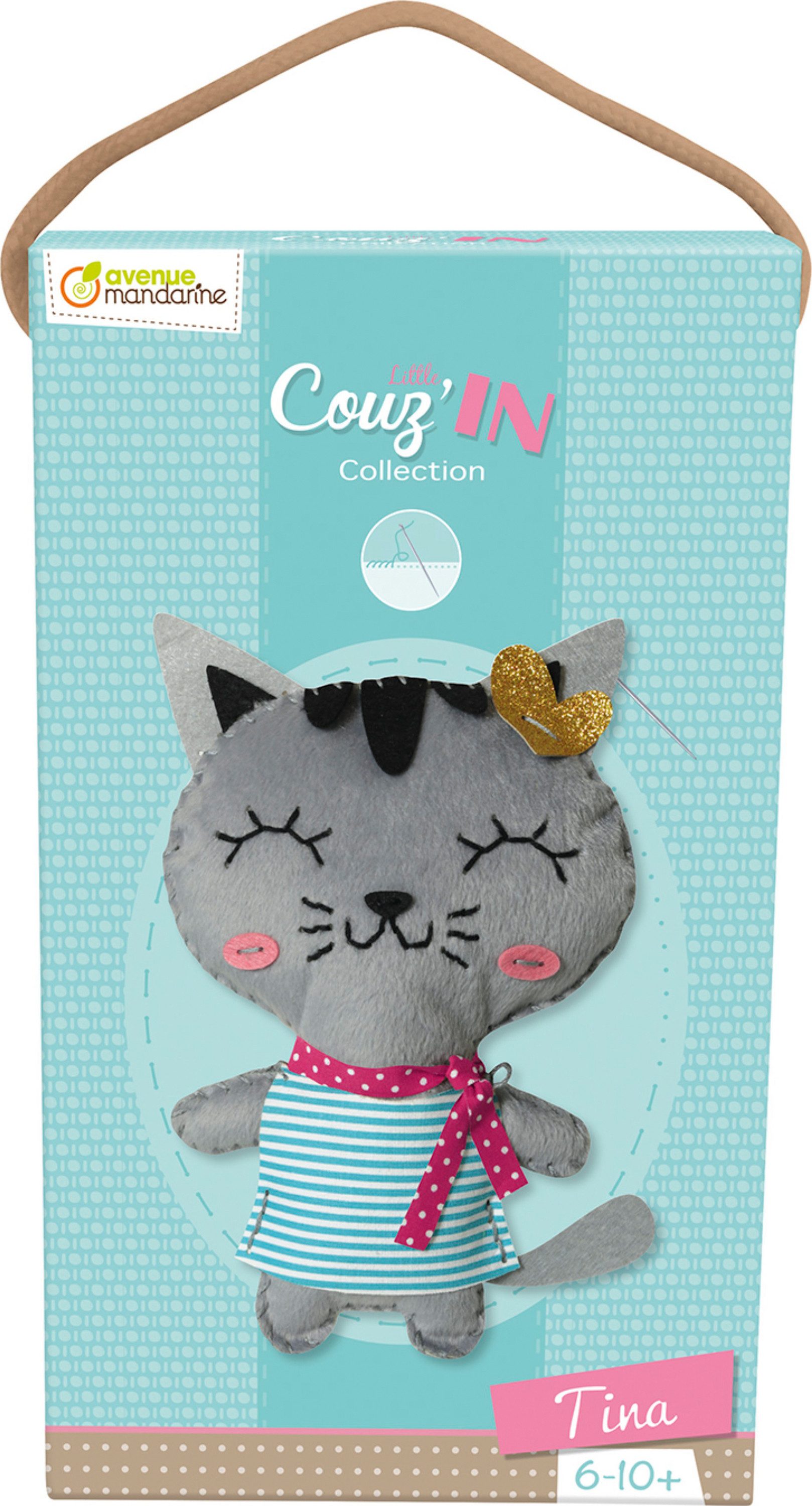 Avenue Mandarine Kreativset Nähset Little Couz'In Katze Tina, (21-tlg), 21 Teile