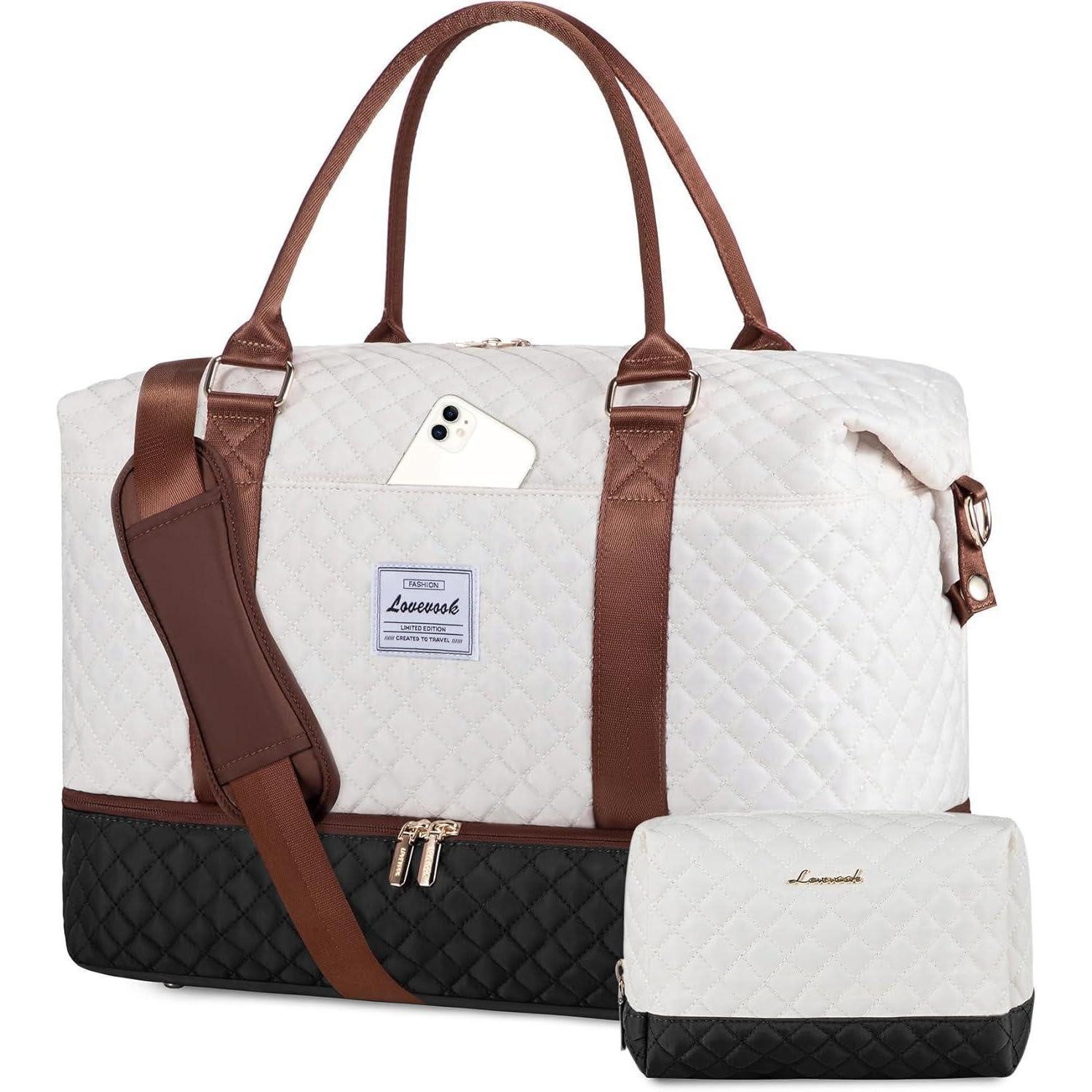 Reisetasche Reisetasche Handgepäck Damen Groß Sporttasche Schuhfach Carry On