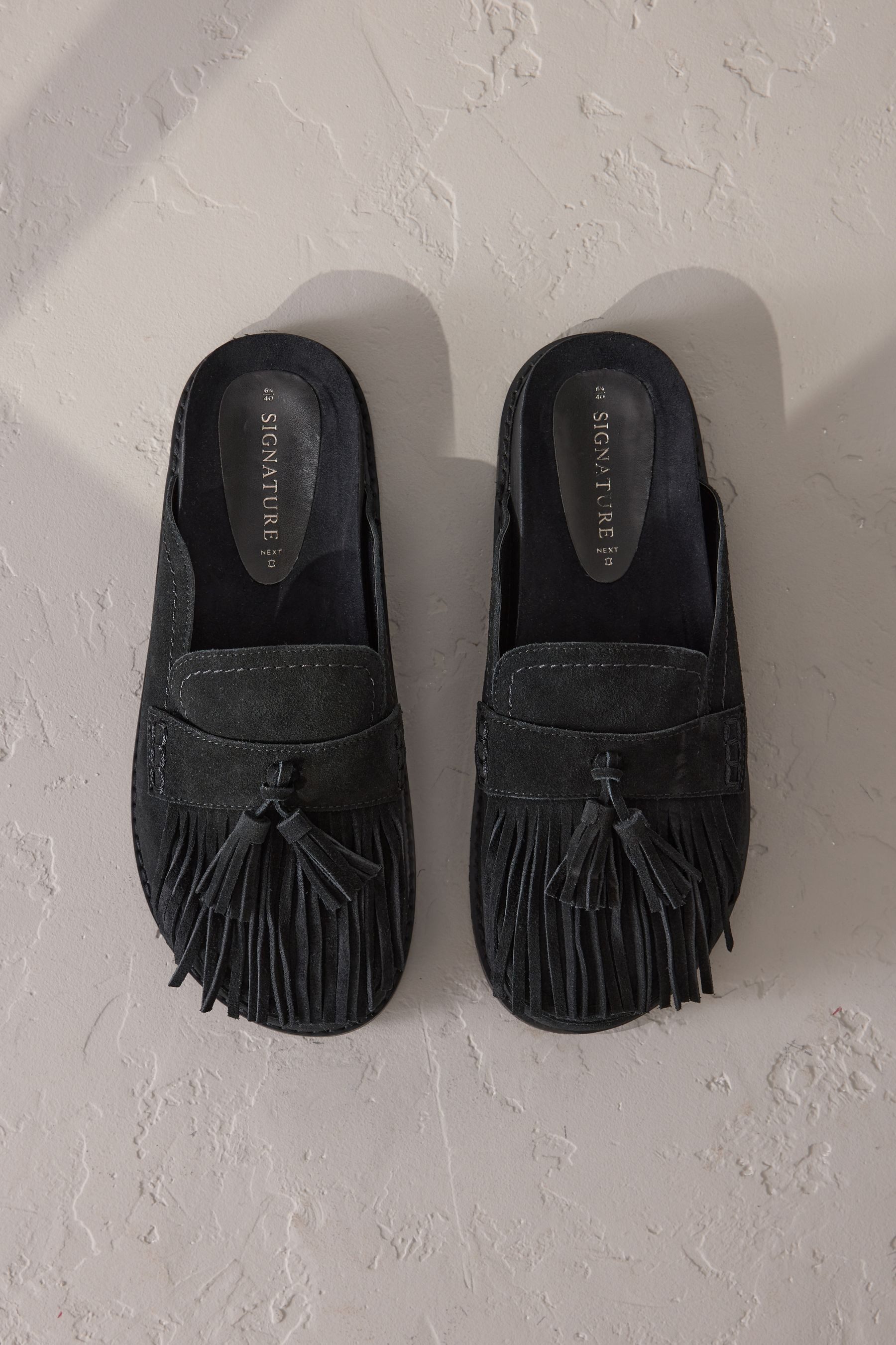 Next Signature Pantoletten aus Premium-Veloursleder Pantolette günstig online kaufen