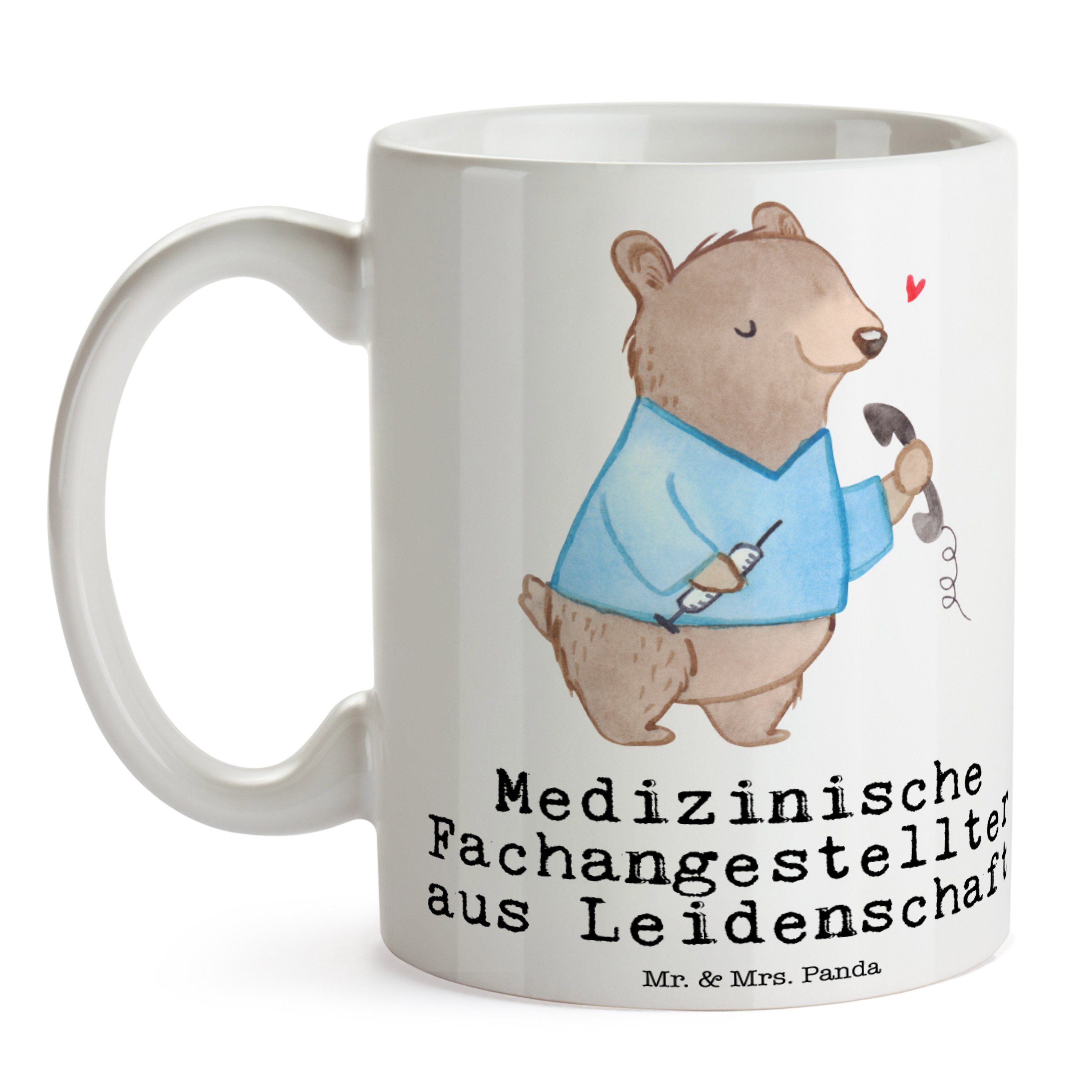 Tas, aus - Geschenk, Mr. Weiß Mrs. Fachangestellter & Medizinische Panda Leidenschaft Tasse - Keramik