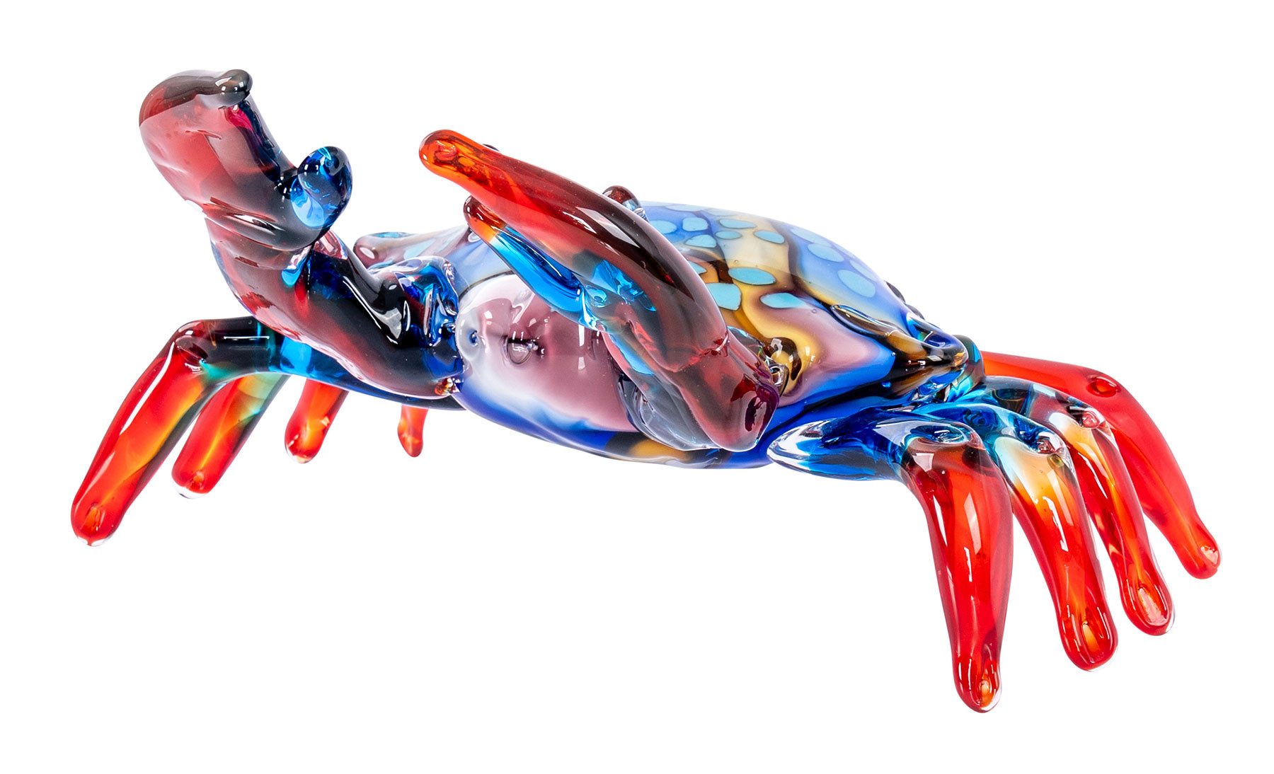 Levandeo® Skulptur, Krabbe Glasfigur 24x13cm Design günstig online kaufen