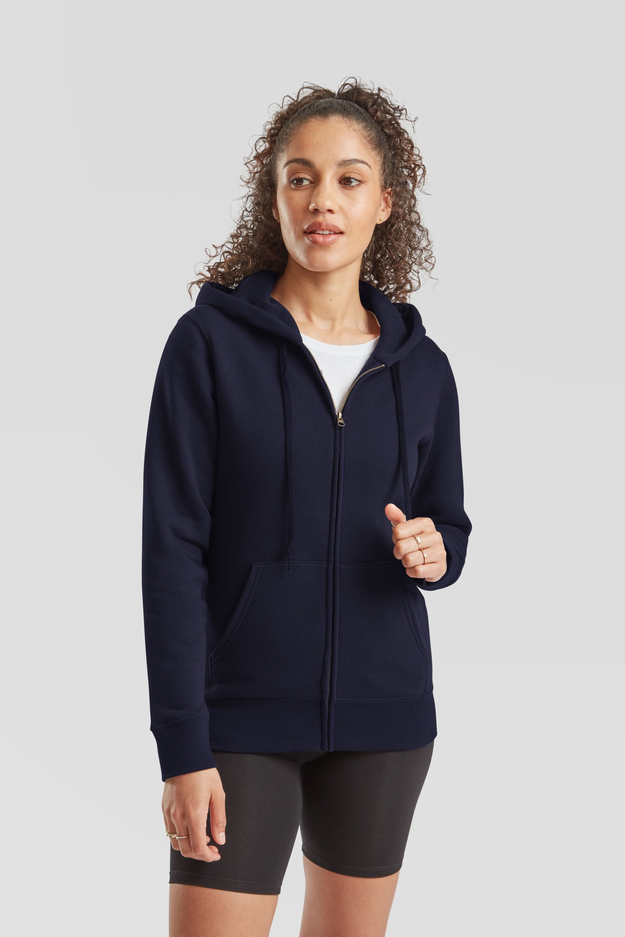 Fruit of the Loom Sweatjacke Premium Hooded Sweat Jacket Lady-Fit