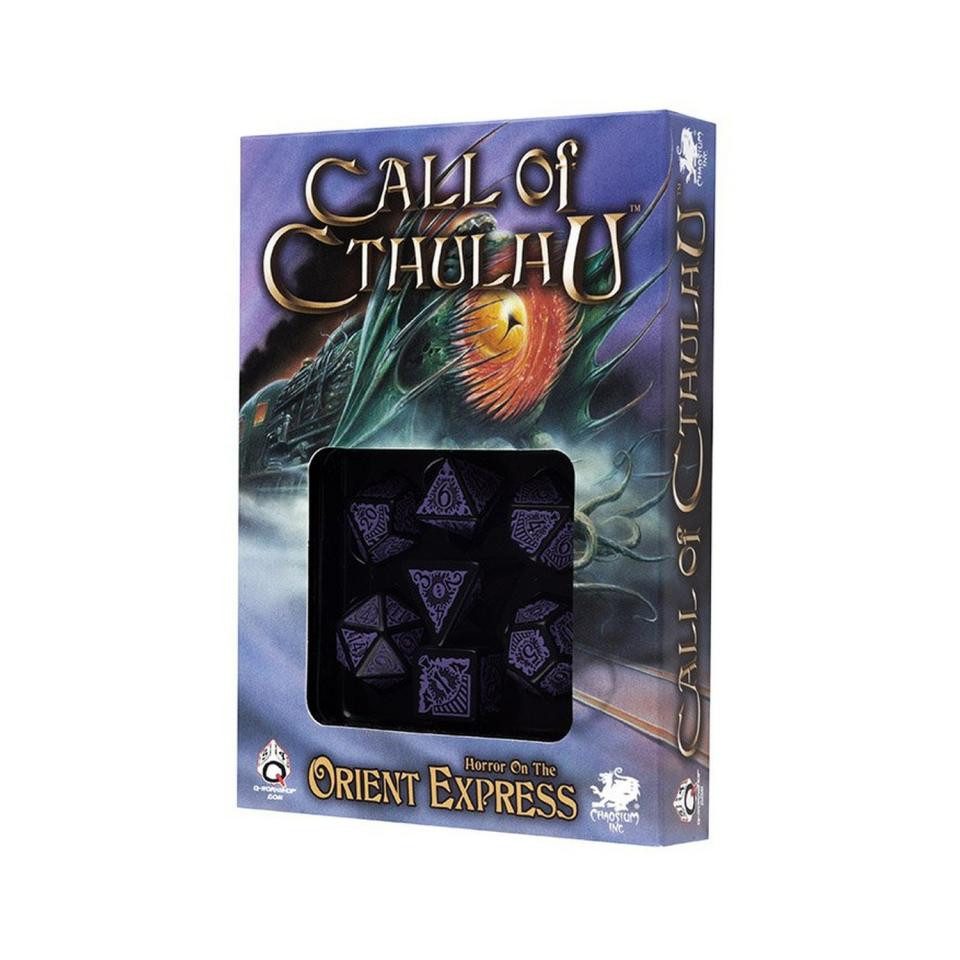 Q-Workshop Spiel, Cthulhu - Horror on Orient Express SchwarzundPurple Dice Set