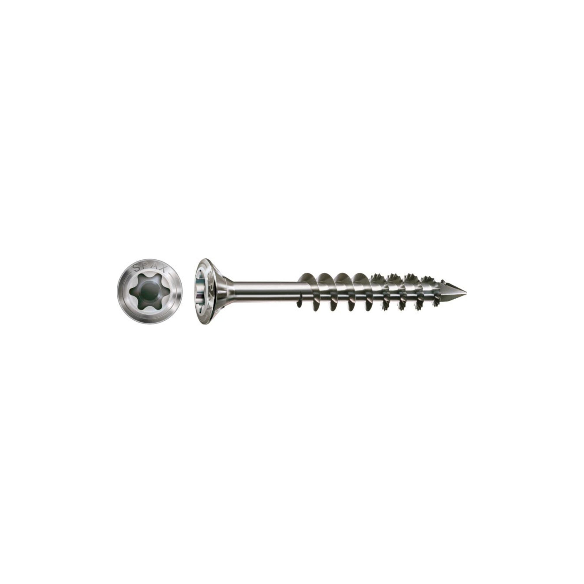 SPAX Schraube Spax Fassade 4,5 x 60 mm LinsenSenkkopf T-STAR plus Teilgewinde CUT-Sp