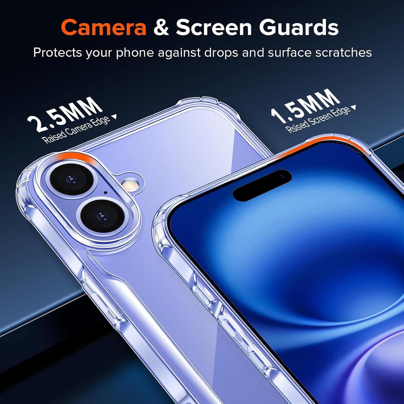 CoolGadget Handyhülle Anti Shock Rugged Case für Apple iPhone 16 6,1 Zoll, Slim Cover Kantenschutz Schutzhülle für iPhone 16 Hülle Transparent