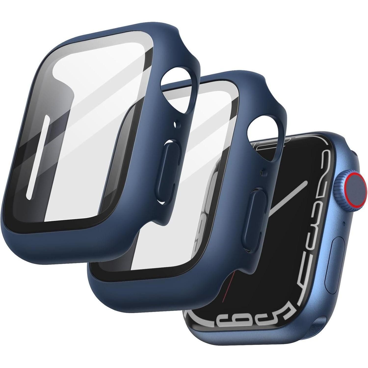 LuxusKollektion Smartwatch-Hülle Hülle Displayschutz Apple Watch Series 9 8 7 45mm Schutzhülle