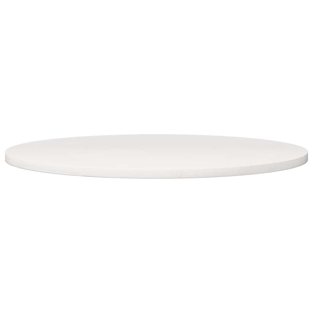 vidaXL Tischplatte Tischplatte Rund Weiß Ø80x3 cm Massivholz Kiefer (1 St)