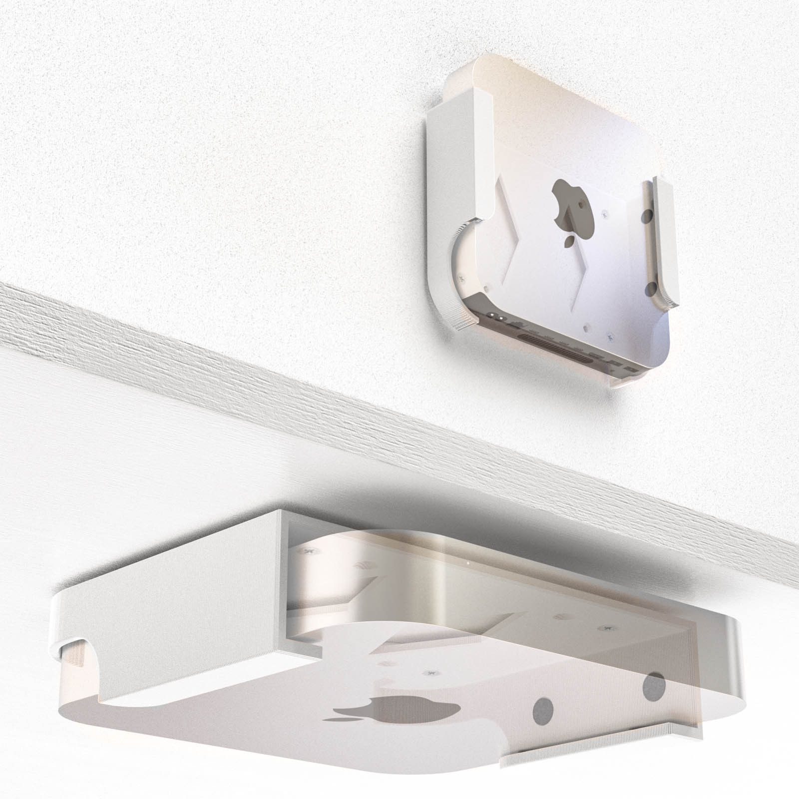 Halterung Untertisch Halterung Regal Halter passend für Mac Mini Weiß