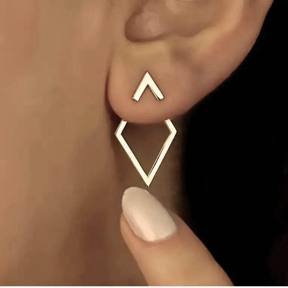 XCOAST Ohrstecker-Set Ohrstecker Damen Cut-Out Gold – Elegante Ohrringe, hypoallergen (Trendy Ohrringe gold Damen, 2-tlg., inkl. Schmuckbox), langlebiger Schmuck, rostfrei, pflegeleicht