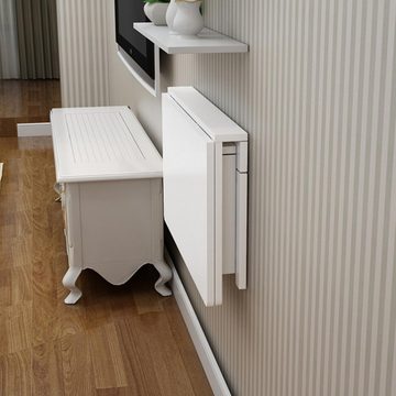 EBUY Klapptisch Kleiner, platzsparender schwebender Schreibtisch aus Massivholz (1-St)