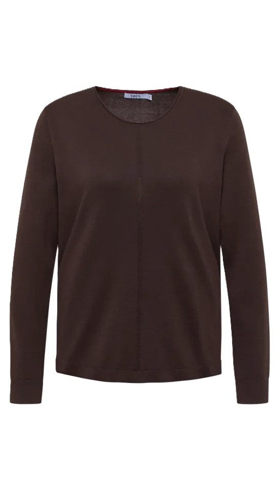 CECIL Strickpullover - NOS_Basic Roundneck - klassischer Strickpullover mit Rundhals und La