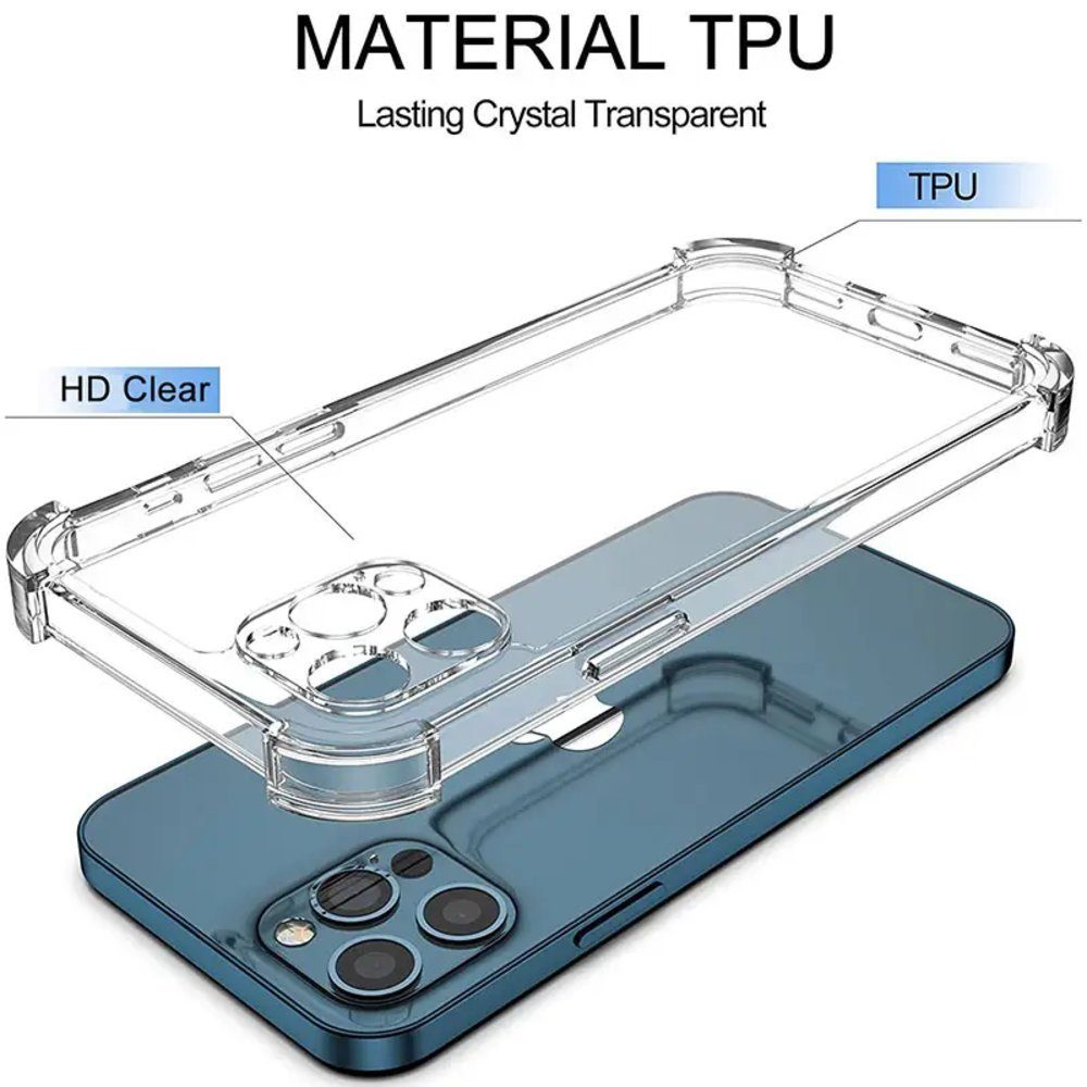TradeNation Smartphone-Hülle Handyhülle für Apple iPhone 15 14 13 Hülle Pro Max Mini TPU Schutz 15,2 cm (6 Zoll)