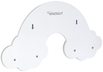 KINDSGUT Garderobe (1 St), Regenbogen-Garderobe für Kinder, Amelie, Holz, Kleidung, Bekleidung, für Mädchen und Jungen, getestet, umweltfreundlich