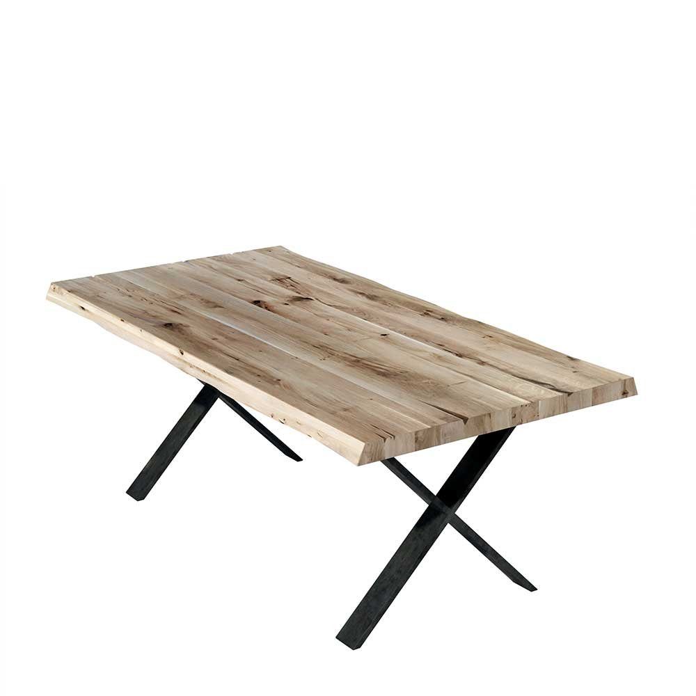 Baumkantentisch aus Laarnia, mit Baumkante Pharao24 Massivholz,