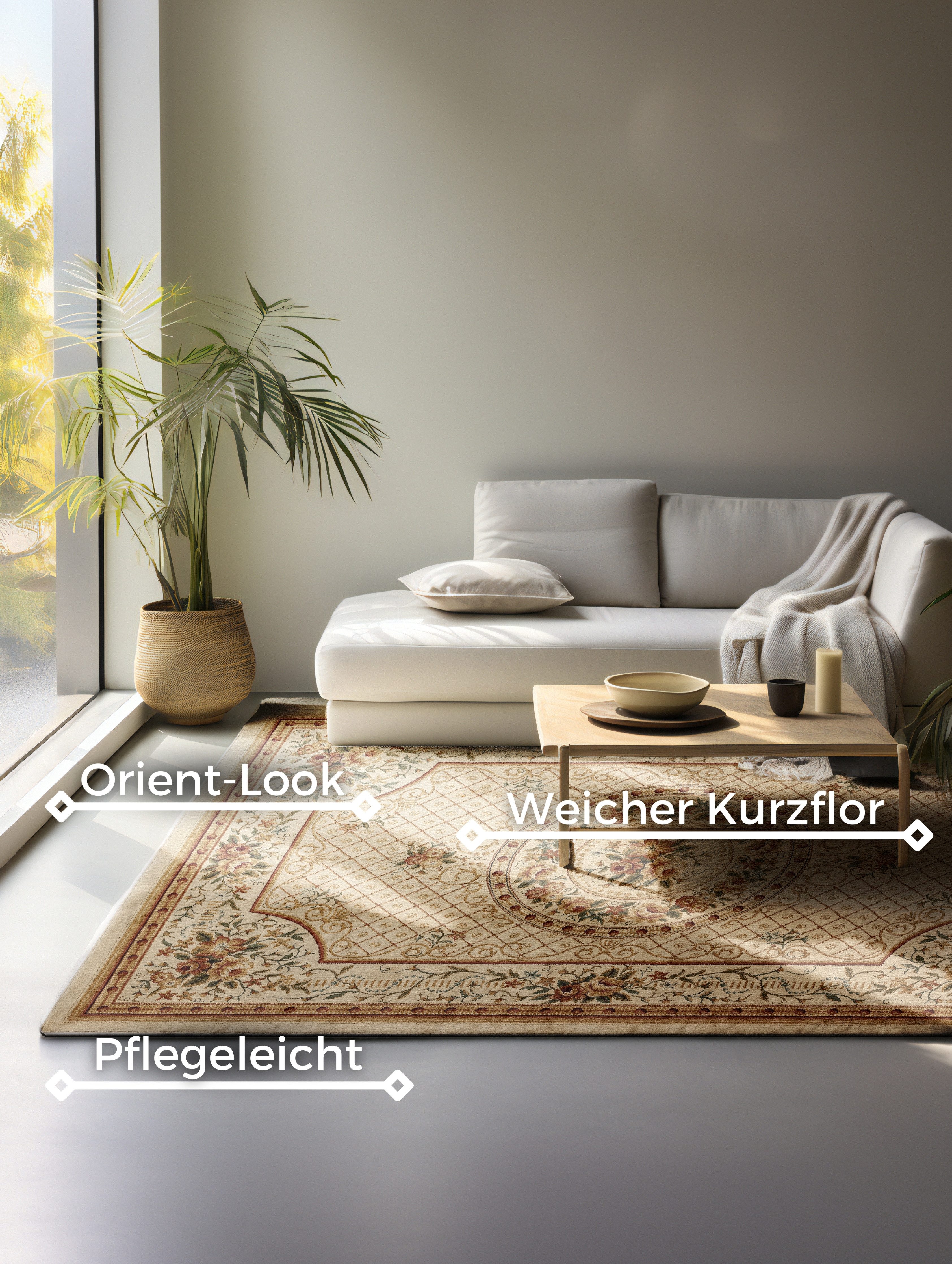 NORTHRUGS Teppich Adraskan, rechteckig, Höhe: 8 mm, Orient Optik, Läufer, strapazierfähig, pflegeleicht, robust