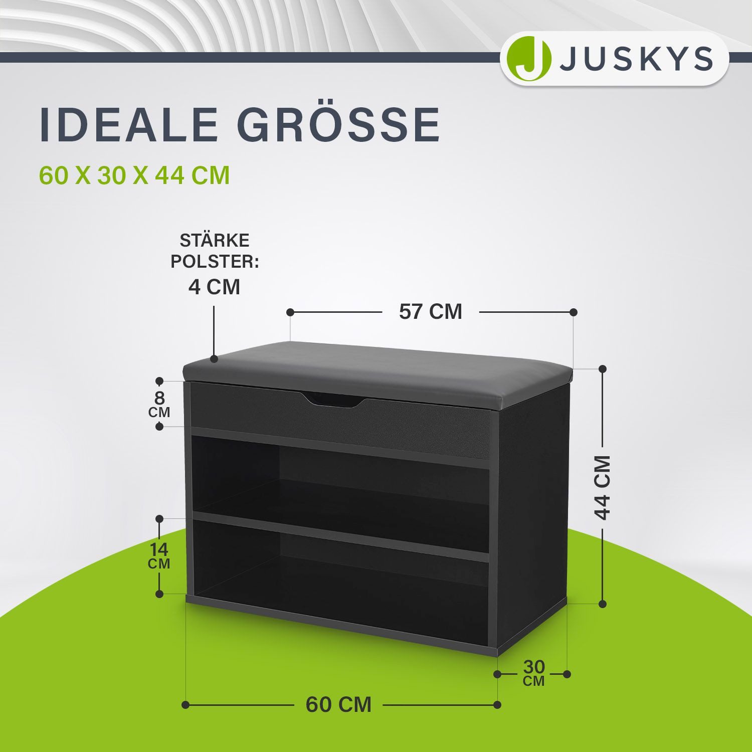 Juskys Schuhregal, mit Klappdeckel, für 6 günstig online kaufen