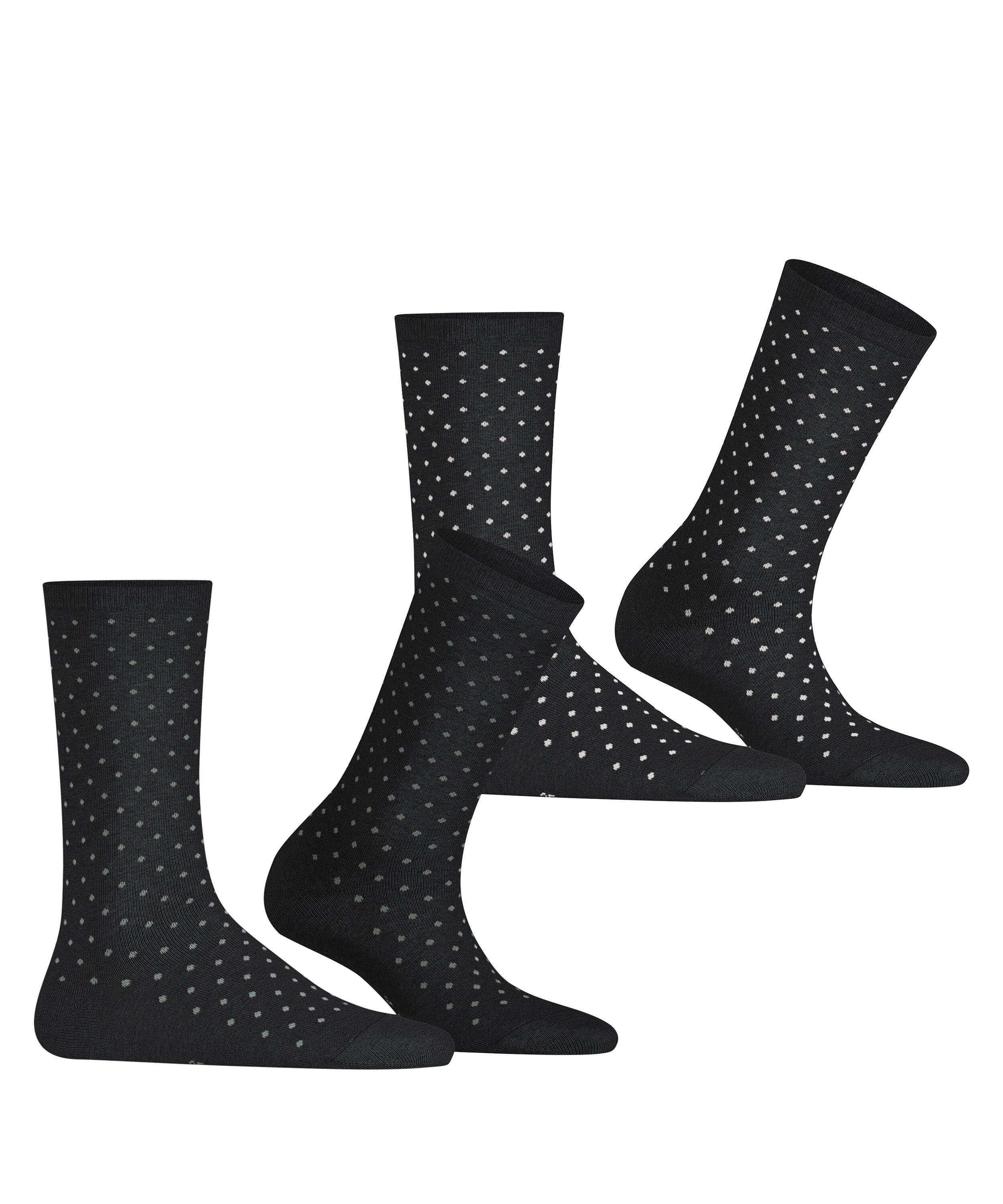 Esprit Socken Fine Dot (2 Paar) mit Punkten, schmales Bündchen, Baumwoll-Mix