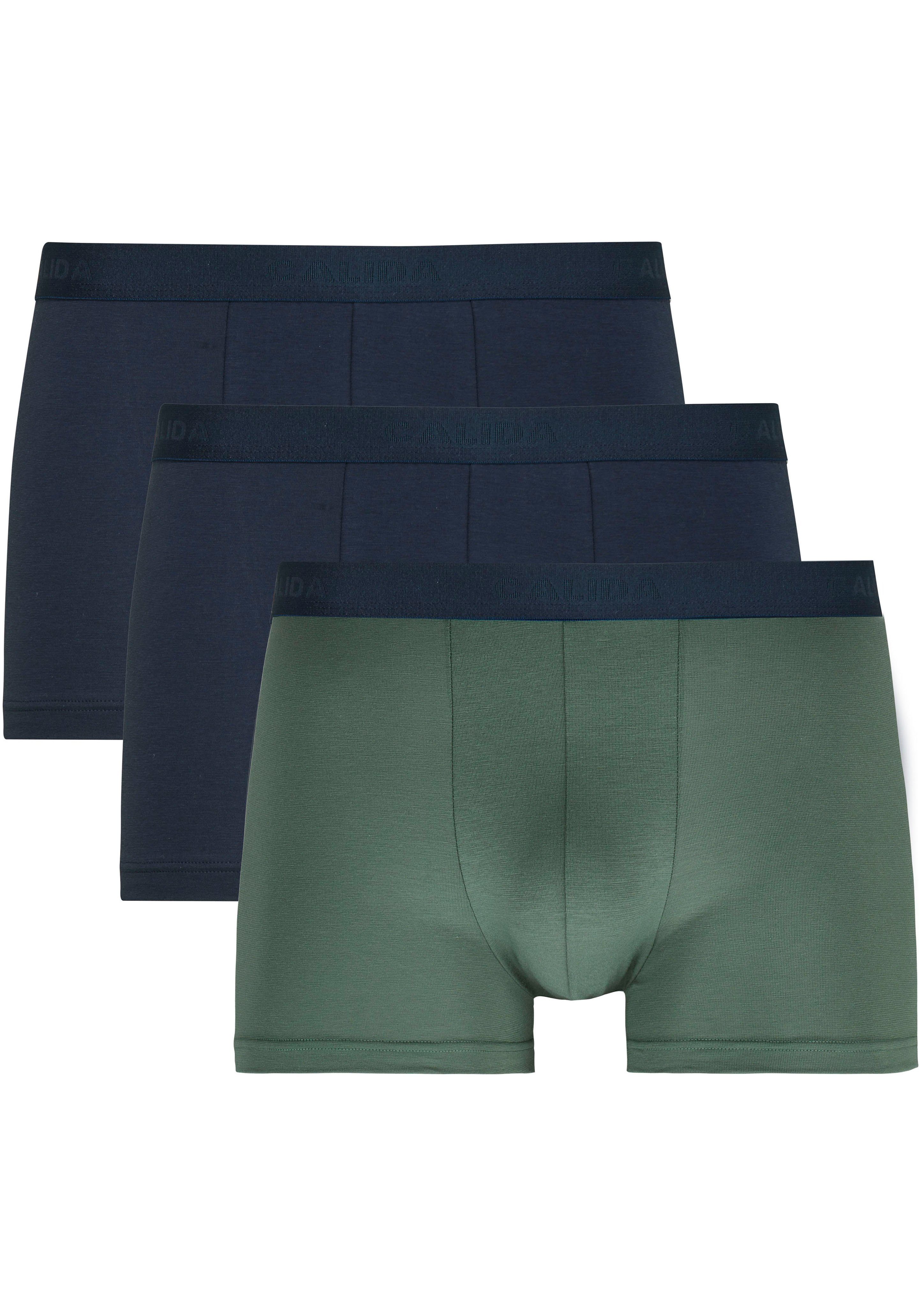 CALIDA Boxer Natural Benefit (Packung, 3-St) Boxer-Brief formstabile Single Jersey-Qualität