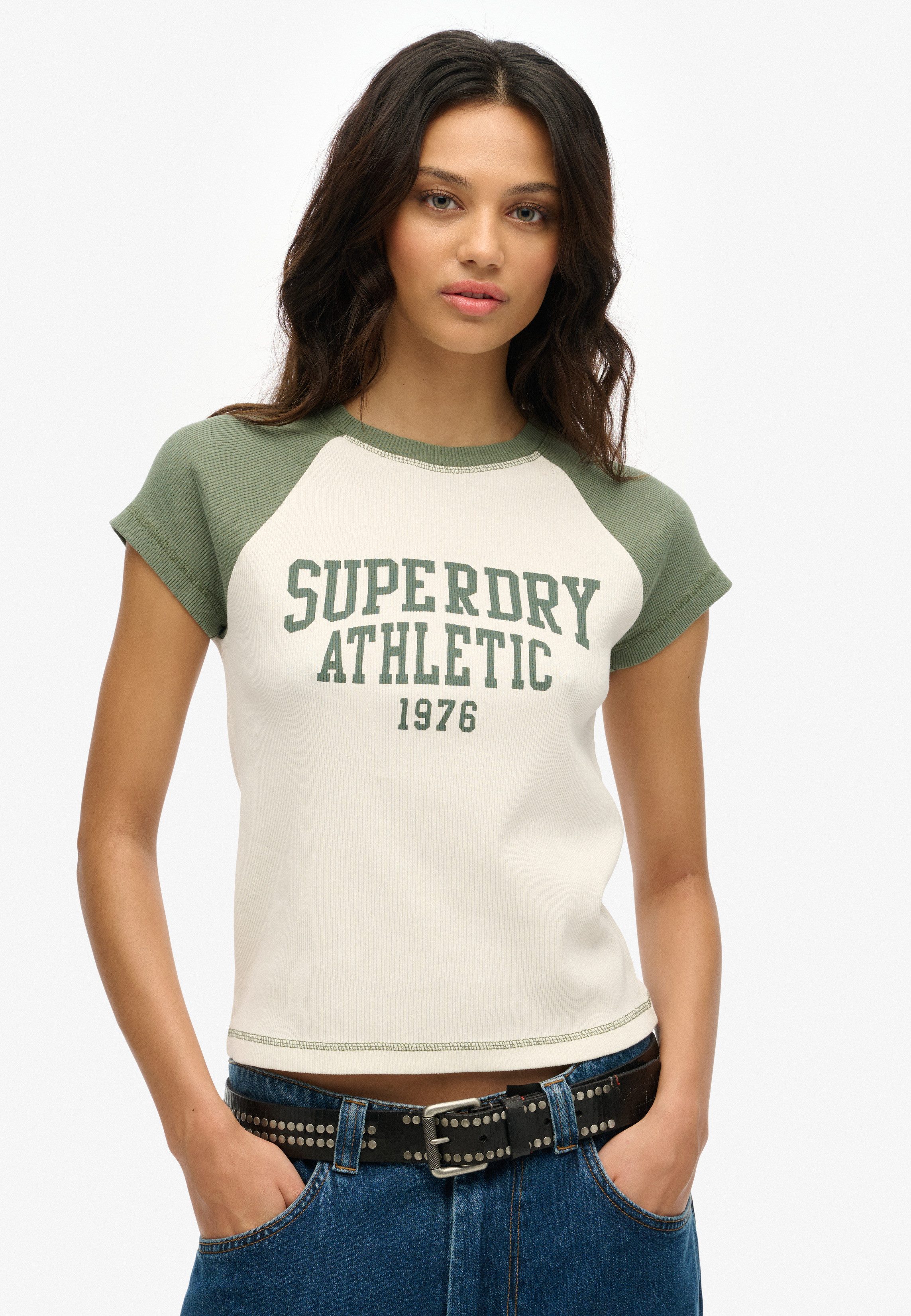 Superdry Print-Shirt ATH ESS RAGLAN CAP günstig online kaufen