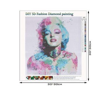 Alster Herz Malen nach Zahlen 5D Diamond Painting Kits, Malen nach Zahlen 30 x 40cm, H097 Damen (1-St), mit Strasssteinen