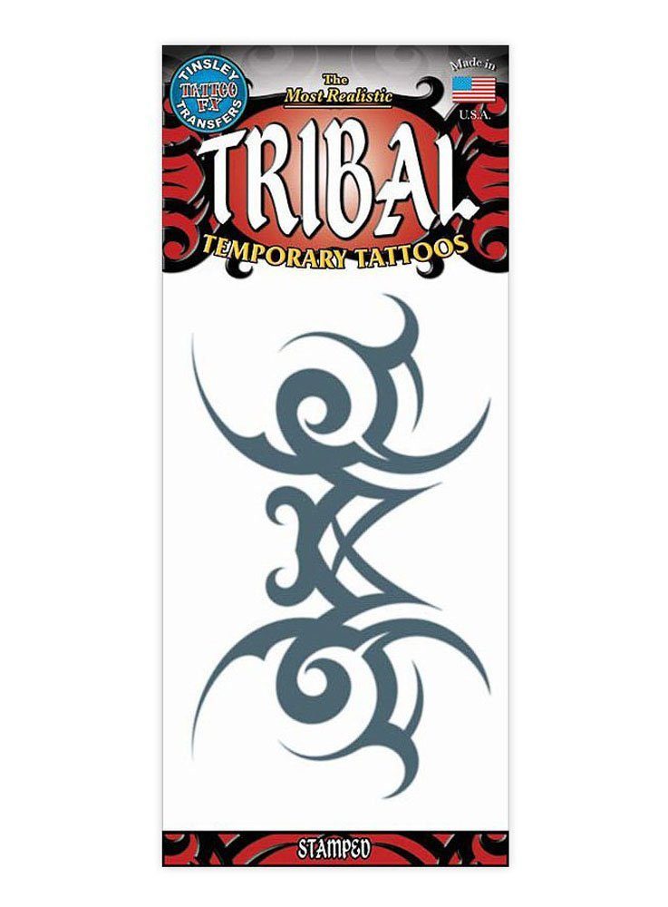 Tinsley Theaterschminke Tribal Ornament Klebe-Tattoo - Fasching Halloween, Temporäres Tattoo in beeindruckend realistischer Hollywood-Qualität