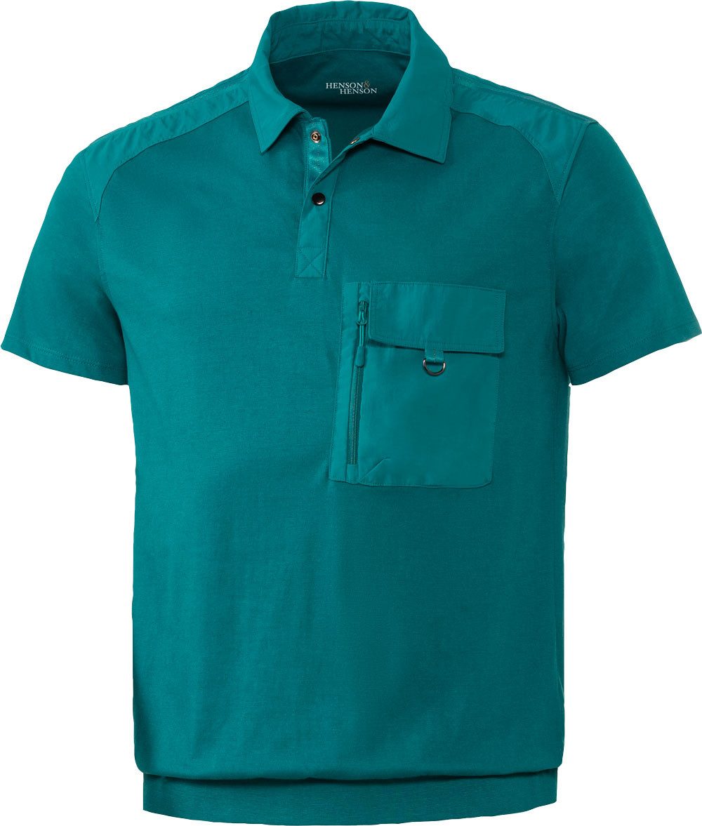 HENSON&HENSON Poloshirt in Unifarbe, weich, hautsympathisch