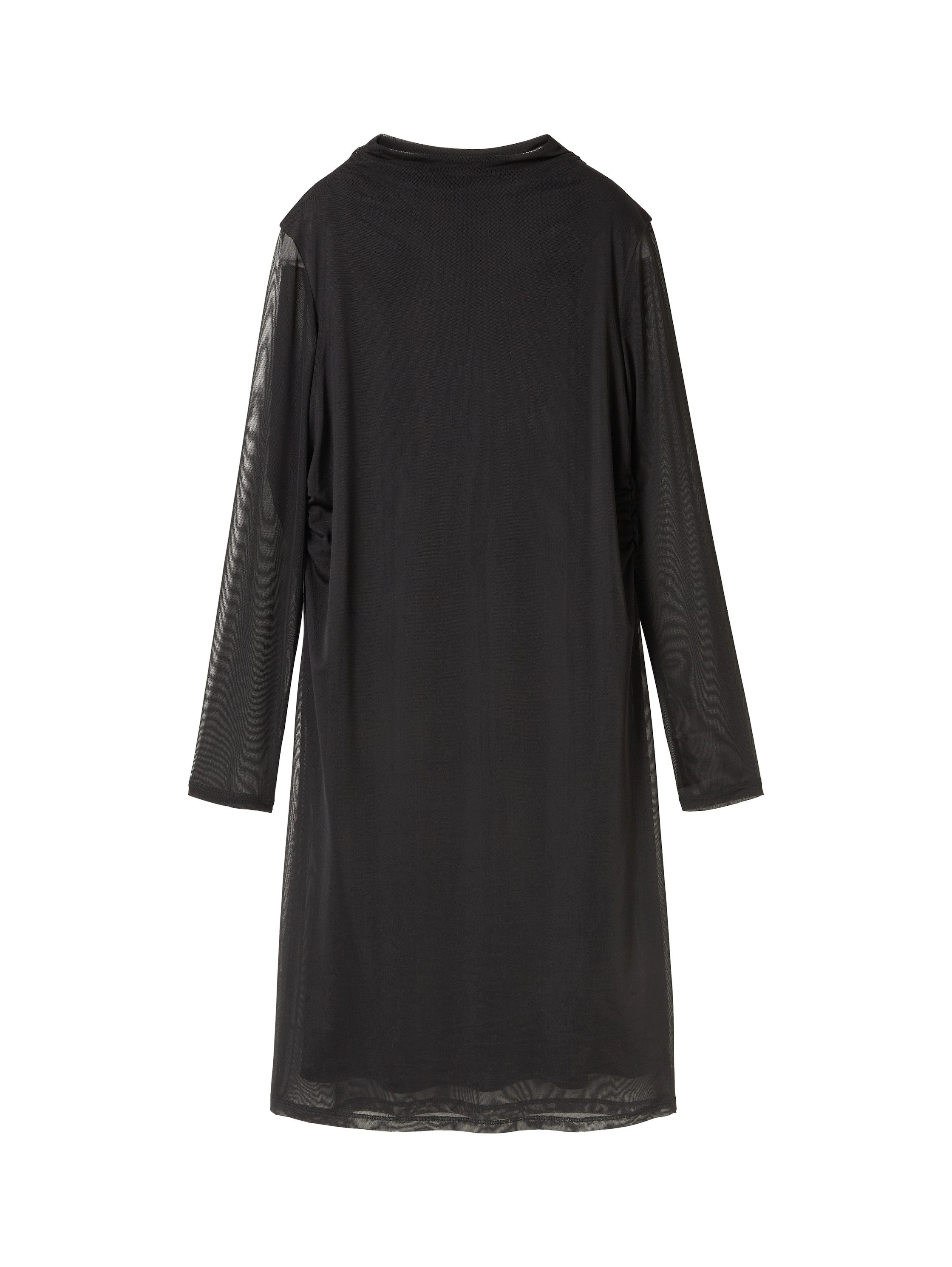 TOM TAILOR Strickkleid Mini Mesh-Kleid mit langen Ärmeln