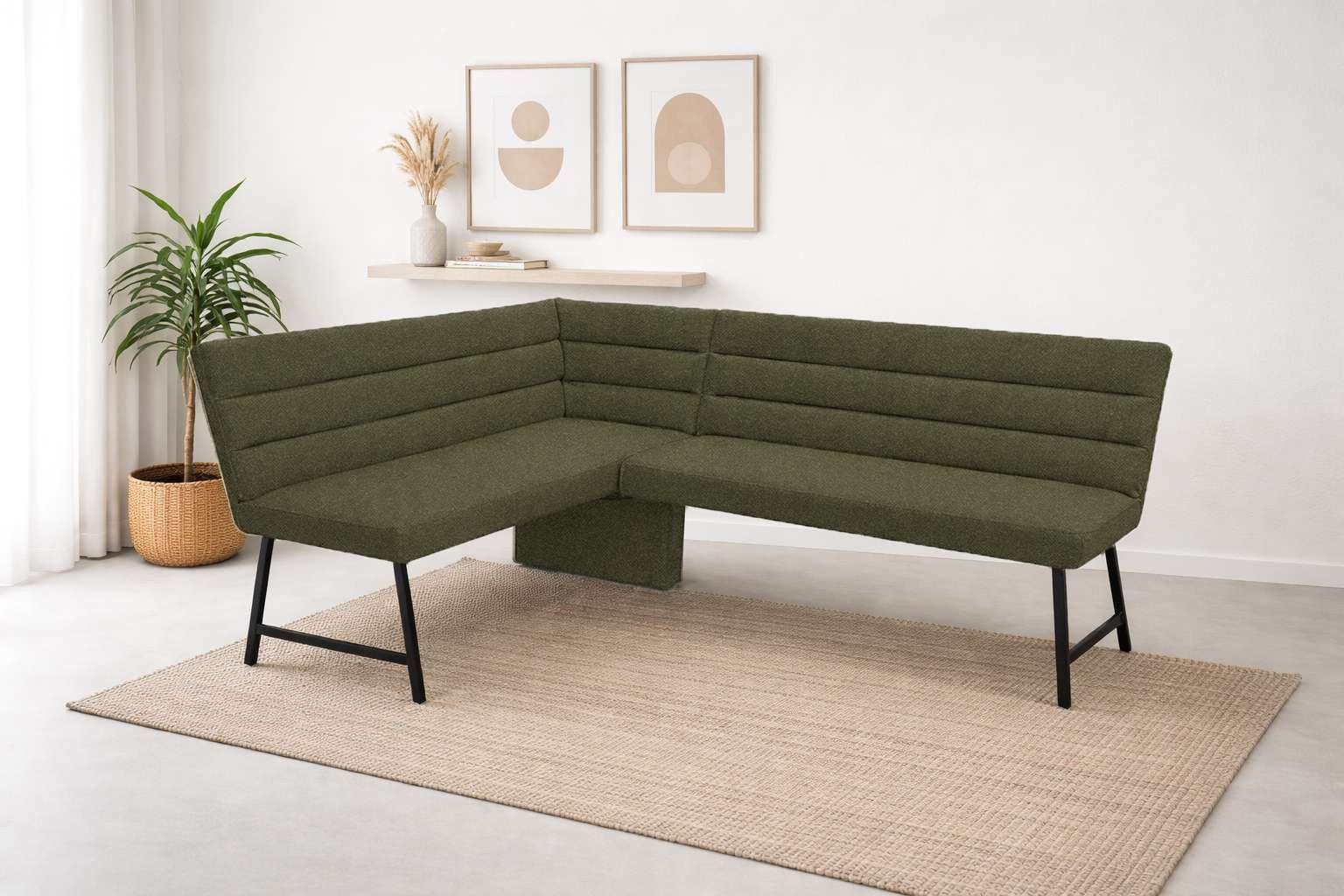 OTTO home Eckbank Oregon Küchenbank, Polsterbank, Esszimmerbank, 177x140 cm, Moderne Bank und Farben, Sitzplatzanzahl: 4/5, Frei in Raum …